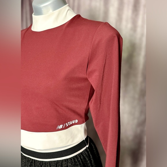 New Balance x Staud Long Sleeve Performance Top Size Medium Rare - Picture 8 of 10